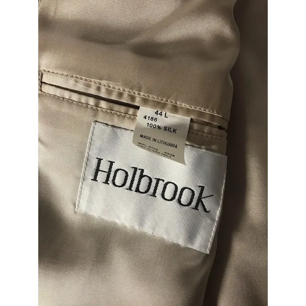 Holbrook Suit Jacket 44L 100%‎ Silk Tweed
